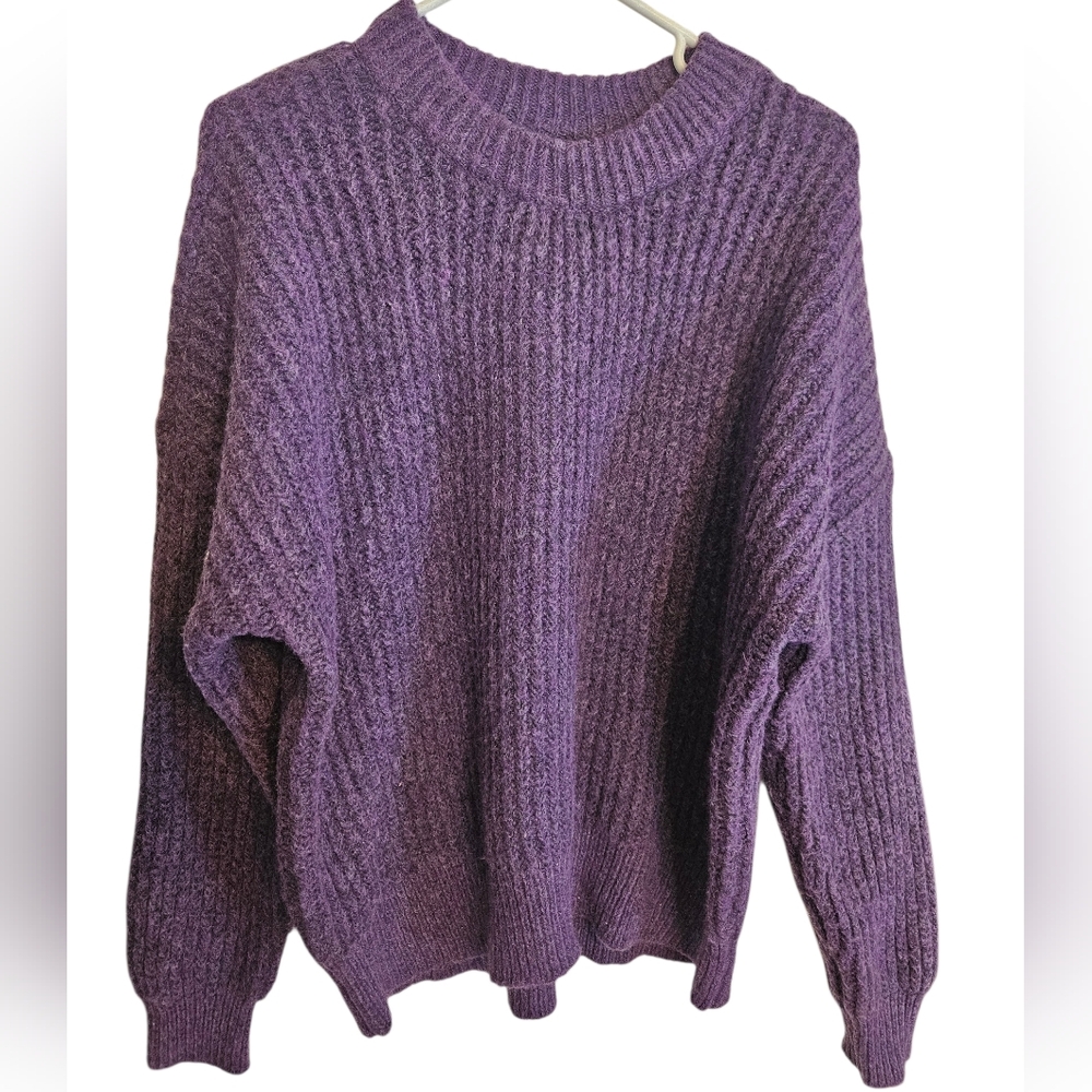 Sonoma Amethyst Long Sleeve Soft Chunky Knit Oversized Crew Neck Sweater Sz XL